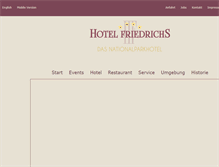 Tablet Screenshot of hotel-friedrichs.de